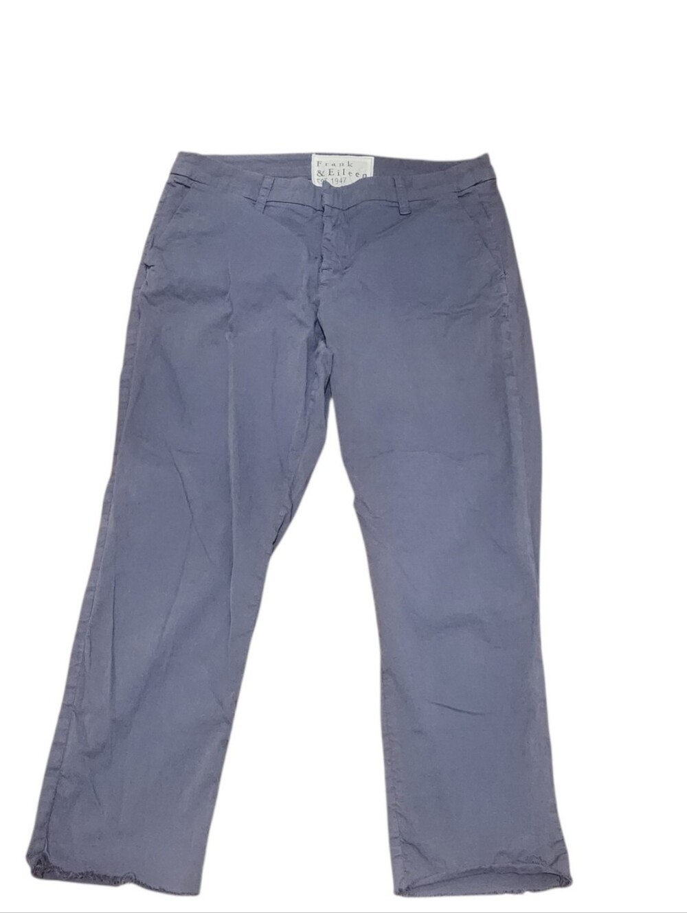 Frank & Eileen Wicklow the Italian Chino Pant Gray Size 8 Raw Hem - Picture 3 of 5